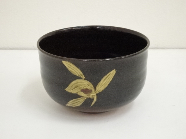 着彩草花絵茶碗　松篁造　共箱　MA878 道具 ] - 道具 京焼 山澤松篁造 薫花茶碗（共箱） | ネットショップ圭